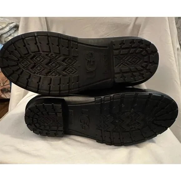 UGG Sienna Women's Black Gloss Mid-Calf Rain Boots Size 7 - Picture 4 of 5